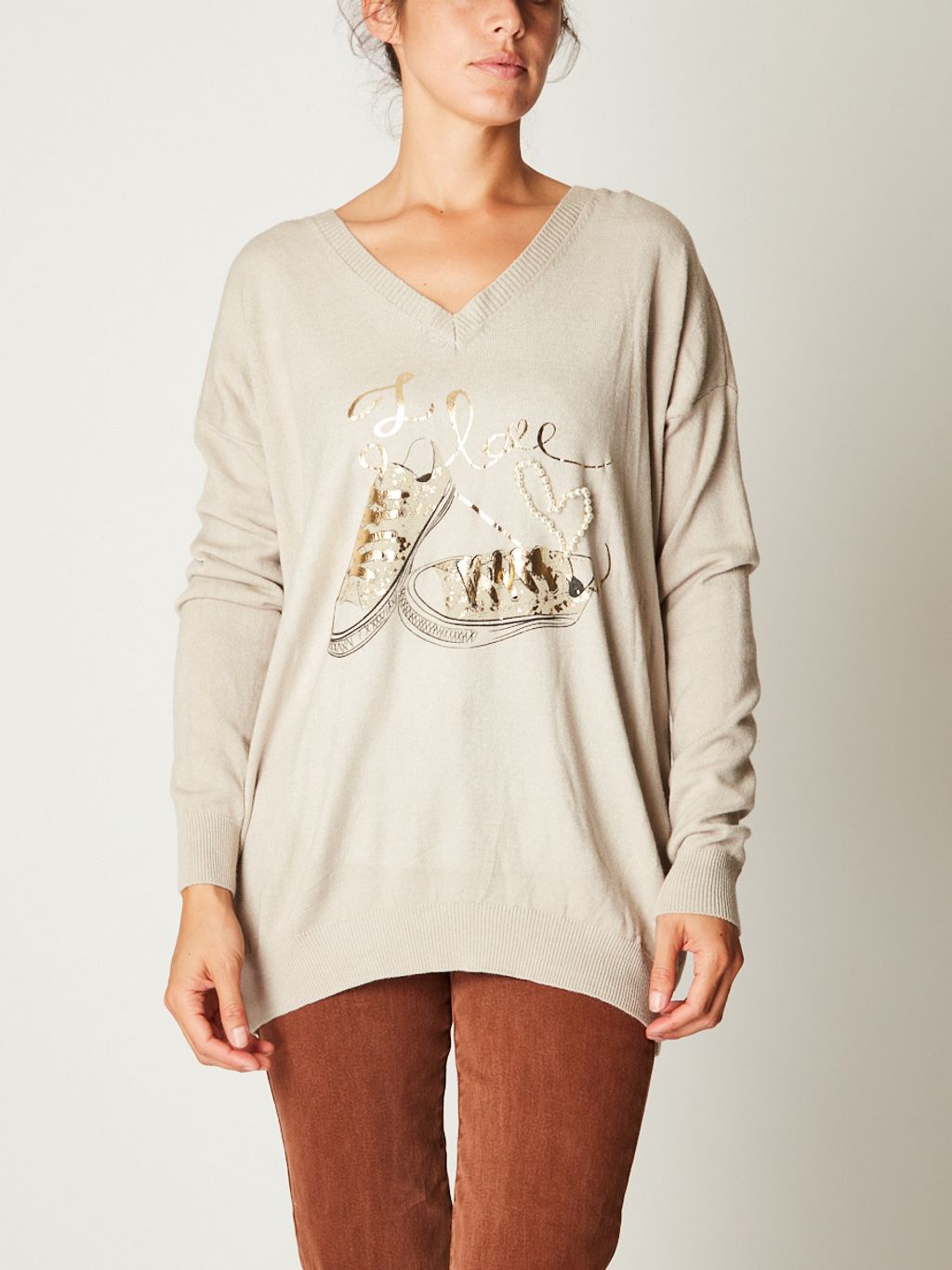 SWEATER LOVE ZAPATILLAS