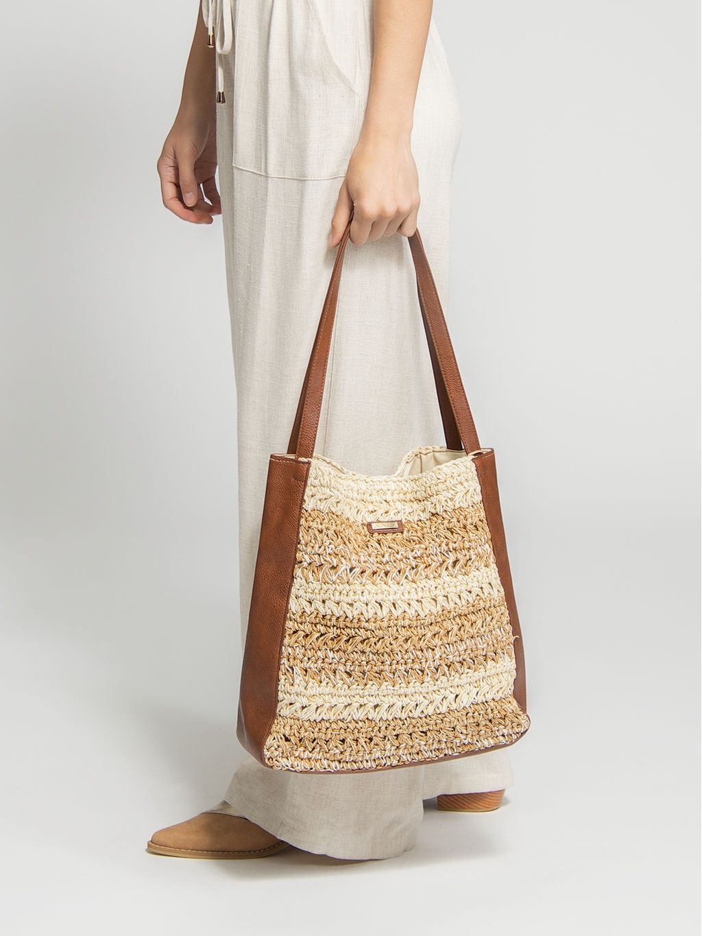 BOLSO PLAYA TRICOLOR
