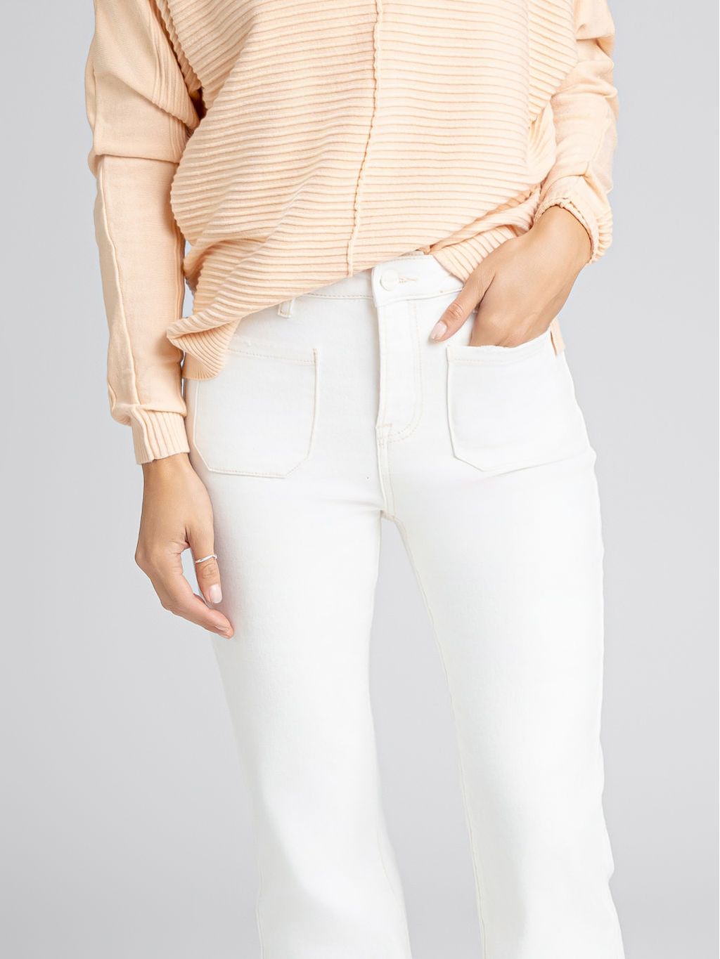JEANS FLARE WHITE