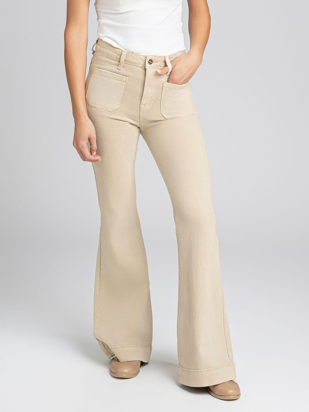 JEANS FLARE WHITE