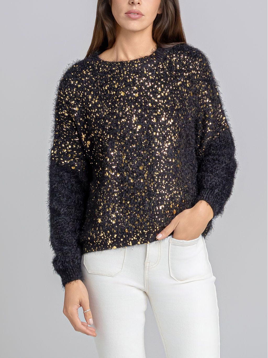 SWEATER ESTAMPADO METALIZADO