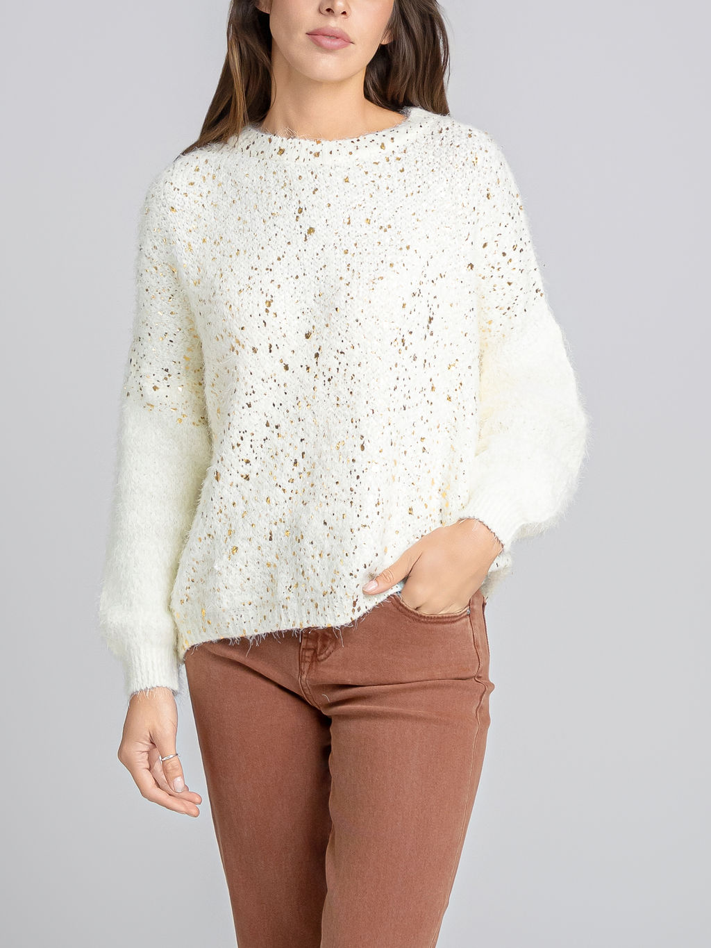 SWEATER ESTAMPADO METALIZADO